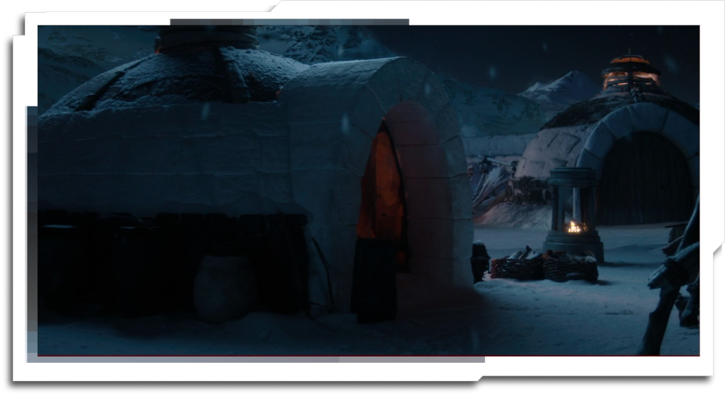 Some ‘Wolf cove’ shots were more successful than others, but in the end the VP environment was just used for lighting, and to give the actors a sense of place – the entire background was replaced in post by ILP