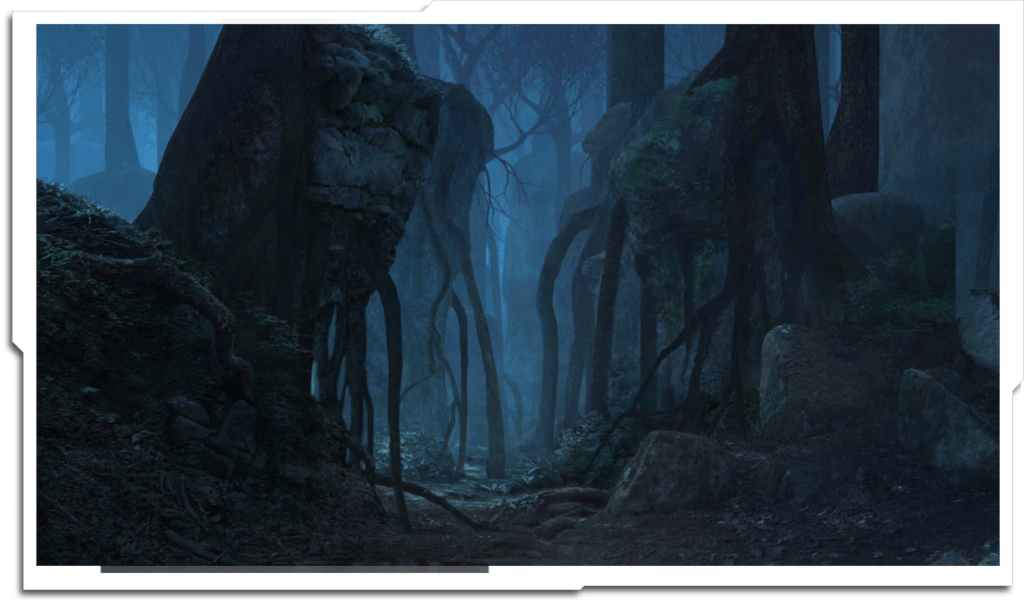 Concept and DMP for the forest in the opening sequence