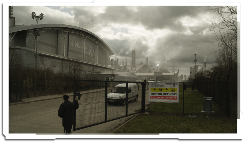Triffoil refinery establishing shot. Source renders of the main refinery building provided by others.